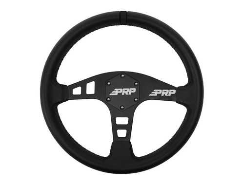 PRP Flat Leather Steering Wheel - Black - G150