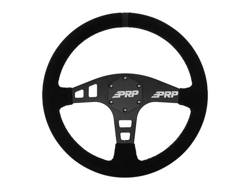 PRP Flat Suede Steering Wheel - Black - G160