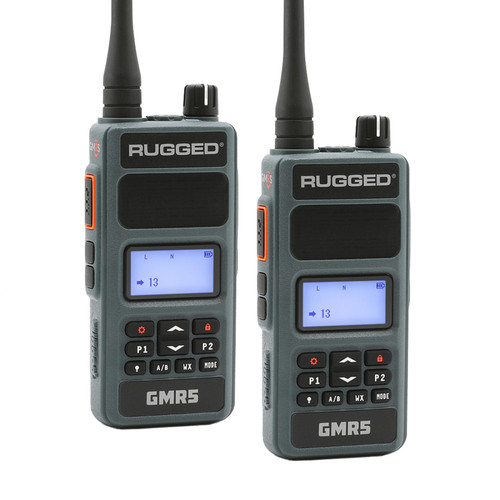 Rugged Radios GMR5-X - 5W GMRS Handheld Radio - Waterproof w/ XL Battery - 2 Pack - GMR5-X-2-PACK