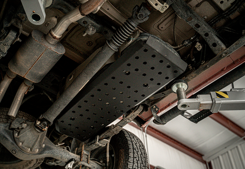 Cali Raised 05-23 Dcsb / Ac Toyota Tacoma Fuel Tank Skid Plate - Steel / Powder Coat - CR3655