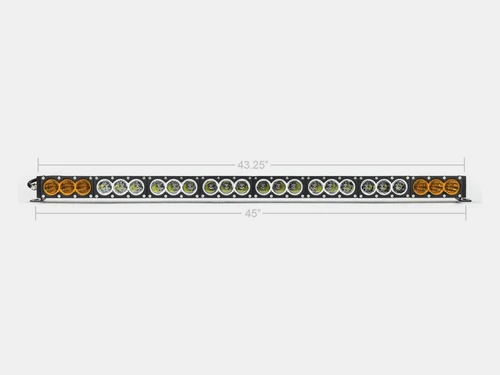 Cali Raised 43 Amber/White Dual Function Led Bar - Dual Function Wire Harness/SQ Dual Function Swit - CR4123