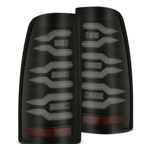 AlphaRex 99-06 Chevrolet Silverado/99-06 GMC Sierra LUXX-Series LED Tail Lights - Black - 620006