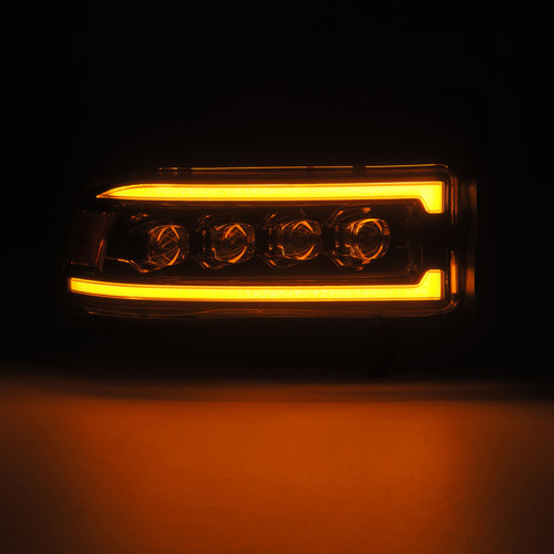 AlphaRex 94-01 RAM 1500 NOVA LED Proj Headlights Alpha-Blk w/Activ Light/Seq Signal/SB DRL - 880352