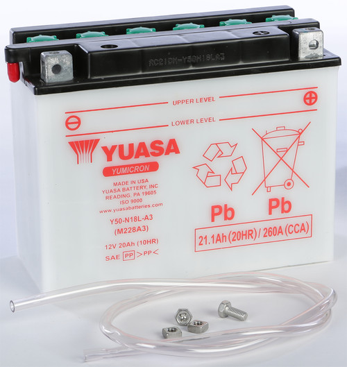 YUASA YUAM228A3TWN BATTERY Y50-N18L-A3 CONVENTIONAL