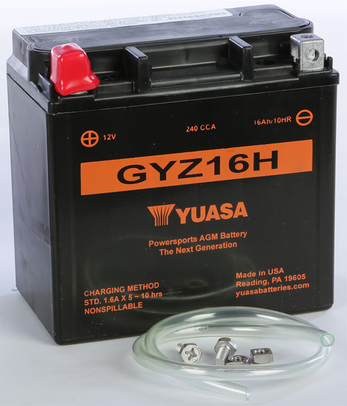 YUASA YUAM716GH BATTERY GYZ16H SEALED FACTORY ACTIVATED