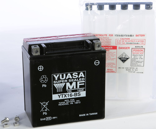 YUASA YUAM32X6S BATTERY YTX16-BS MAINTENANCE FREE
