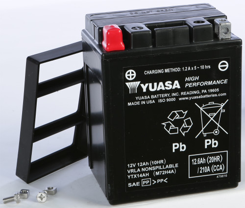 YUASA YUAM72H4A BATTERY YTX14AH SEALED FACTORY ACTIVATED