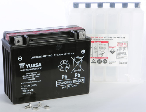 YUASA YUAM6250H BATTERY YTX24HL-BS MAINTENANCE FREE