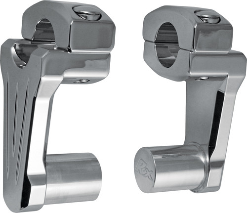 ROX 4R-P2CC02 PIVOTING HANDLEBAR RISER CHROME 2" RISE