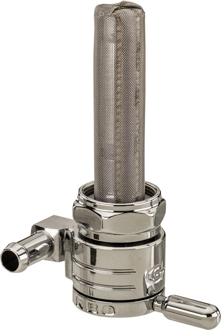 GOLAN 76-312F-CS 22MM PETCOCK FORWARD CHROME 5/16 HOSE