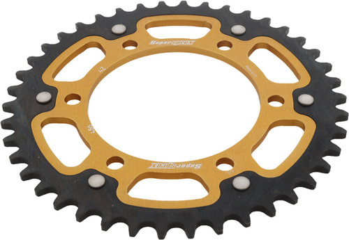 SUPERSPROX RST-486-42-GLD REAR STEALTH SPROCKET ALU/STL 42T-520 GLD HON/KAW