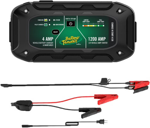 BATTERY TENDER 030-7020-WH CHARGENSTART 4AMP BTRY CHARGER & 1200 AMP JUMP STARTER