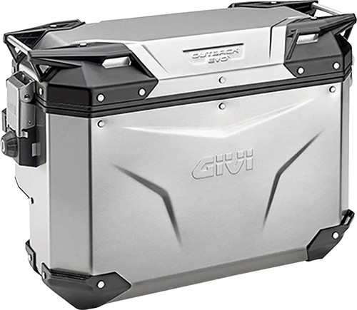givi Outback Evo Side Case - Right - 37 Liter - Silver Anodized [OBKEV37AAR]