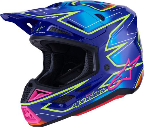 ALPINESTARS SM7 Helmet - Cast - Red/Yellow Fluo/Blue - XS [83026263226XS]