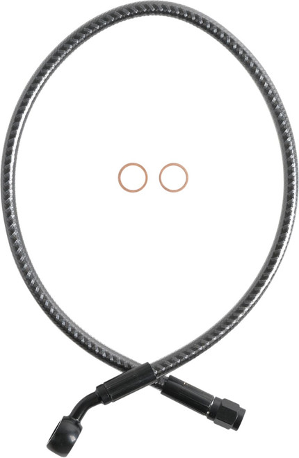 MAGNUM SHIELDING Brake Line - Front - 12 mm - 90° - 32" - KARBONFIBR [AS778032]