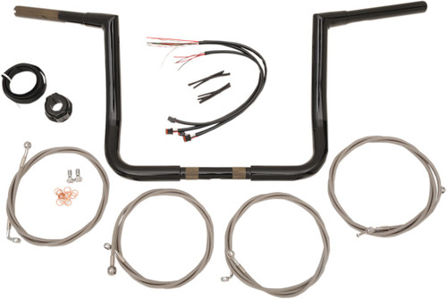 LA CHOPPERS Ape Hanger Handlebar Kit - 10" - Black [LA7312KT161B]