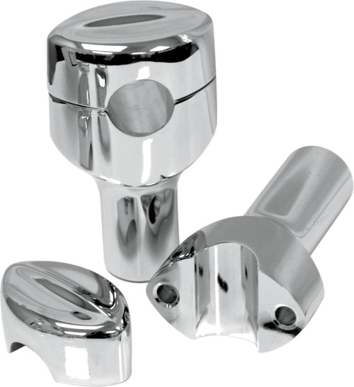 LA CHOPPERS Handlebar Risers for 1" Handlebars - Smooth - 6" - Black [LA740206B]