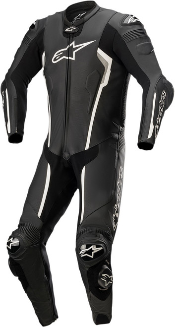 ALPINESTARS Missile v2 1-Piece Leather Suit - Black/Red Fluo - US 46 / EU 56 [3150122103056]