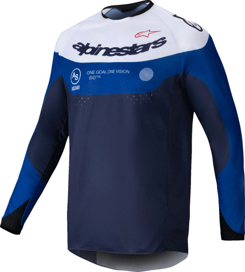 ALPINESTARS Pro-Dura Long-Sleeve Jersey - Navy/Hot Orange/White - Medium [37601257162M]