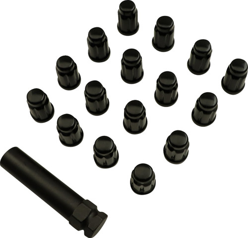 Moose Offroad Lug Nuts - Splined - M12 x 1.25 - Black - 16 Pack [SPMO03806BL4]