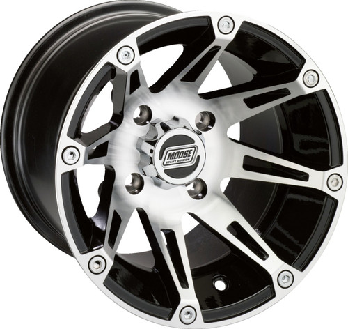 Moose Offroad Wheel - 387X - Front - Machined Black - 14x7 - 4/136 - 4+3 [387MO147136BW4]