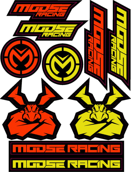 Moose Offroad S2 Decal - Moose Racing - Black/Silver [43202205]