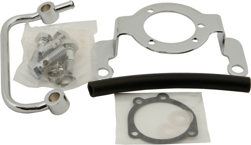 HARDDRIVE 120117 COMPLETE MNT KIT BREATHER TUBE CHROME BIGTWIN 93-17 NON-TBW