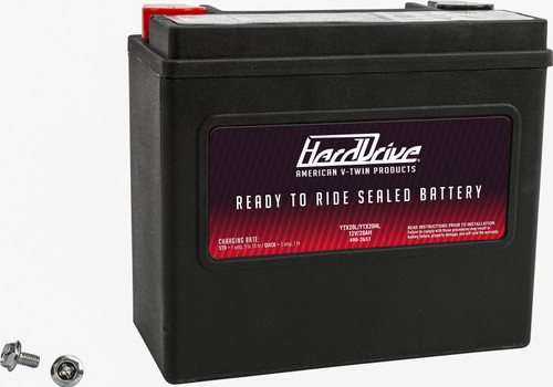 HARDDRIVE HVT20L BATTERY YTX20L/YTX20HL 320CCA FACTORY ACTIVATED SEALED AGM