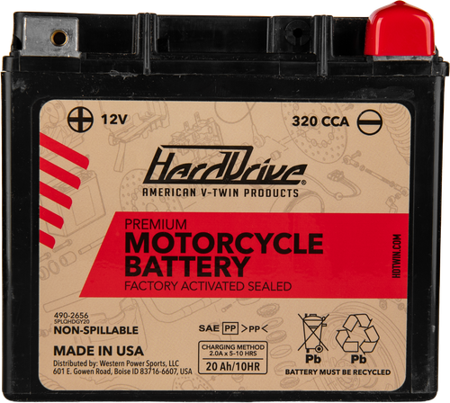 HARDDRIVE HRDM72RGH PREMIUM BATTERY GYZ20H / YTX20H CCA 320