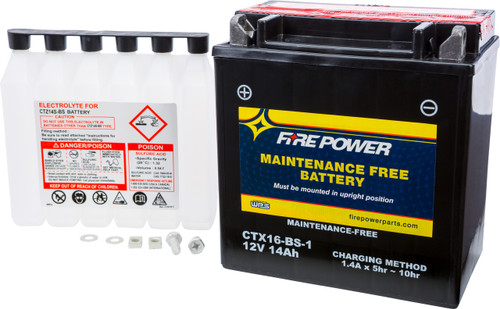 FIRE POWER CTX16-BS-1 BATTERY CTX16-BS-1 MAINTENANCE FREE