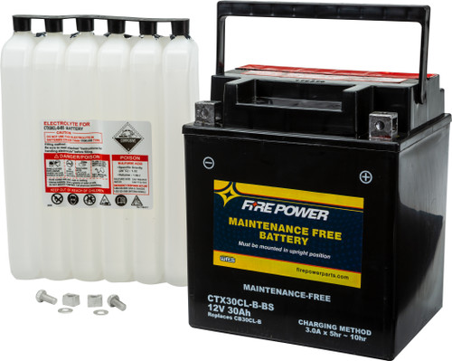 FIRE POWER CTX30CL-B-BS BATTERY CTX30CL-B-BS MAINTENANCE FREE