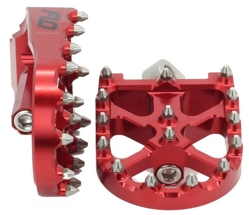 FLO MOTORSPORTS FPEG-800V3R BMX STYLE FOOT PEGS RED
