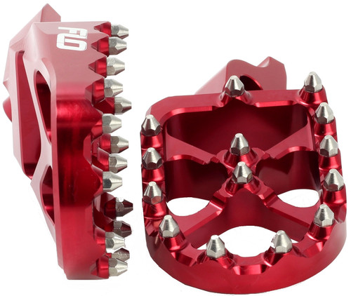 FLO MOTORSPORTS FPEG-792R PRO SERIES FOOT PEGS RED KAW/HON