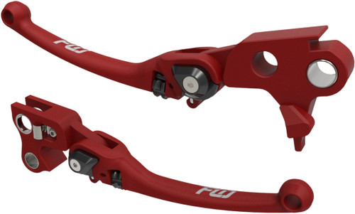 FLO MOTORSPORTS HD-809R MX STYLE LEVER SET RED `17-20 FLH/FLT