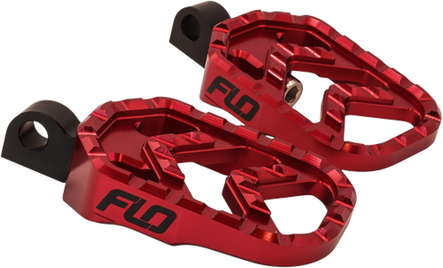 FLO MOTORSPORTS V-800R SAVAGE SERIES FOOTPEGS RED