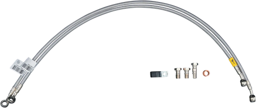 GBRAKES FK003D975-4 BRAKE LINES SS FRONT/REAR 4 LINE SIL YAM