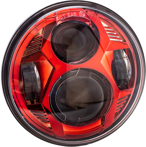 LETRIC LIGHTING CO LLC-CC-5R 5.75" LED RED HEADLIGHT