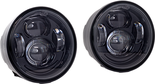 LETRIC LIGHTING CO LLC-EFBH LED HEADLIGHT KIT (PAIR) BLK `08-17 FATBOB