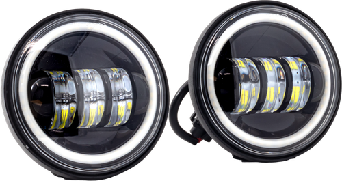 LETRIC LIGHTING CO LLC-ILPL-BH 4.5" PASSING LAMPS BLACK HALO INDIAN