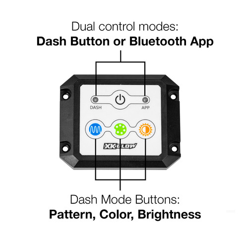 XK GLOW XK-CHROME-DM-KIT XKCHROME DUAL MODE DASH CONTRL