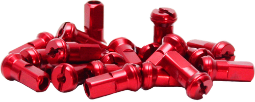 DUBYA 98-611R SPOKE NIPPLES RED
