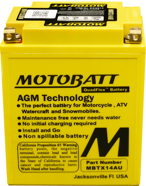 MOTOBATT MBTX14AU BATTERY MBTX14AU SEALED FACTORY ACTIVATED