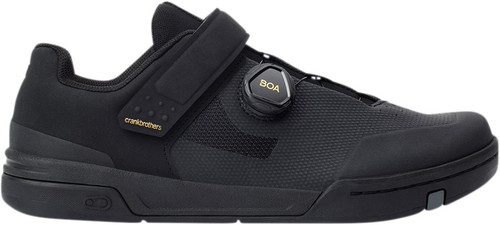 CRANKBROTHERS Stamp BOA® Flat Shoes - Black/Gold - US 7.5 [STB01080A75]