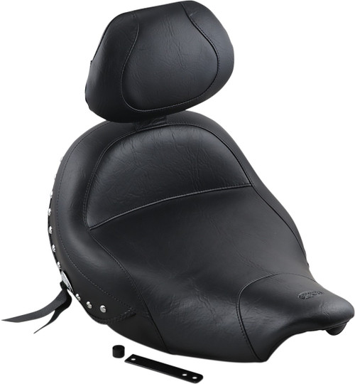 MUSTANG Solo Seat - Wide - Studded - Driver's Backrest - Indian '14-'24 [79762]