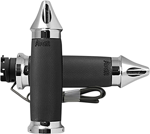 AVON GRIPS Heated Grips - Custom Contour - Spike - Indian - Chrome [INSCC85SH]
