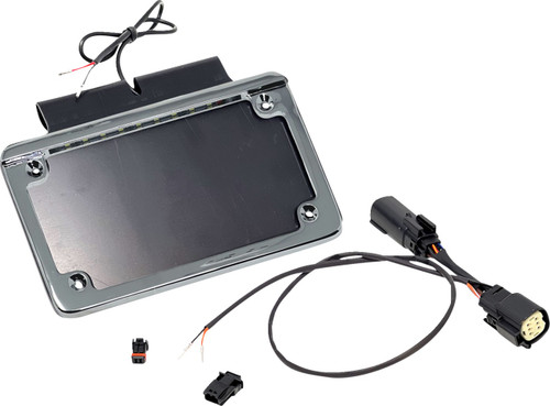 NAMZ Saddlebag Tag Holder w/ Illuminated License Plate Frame - '10-'13 FLHX/FLTR [NIBTHC02]