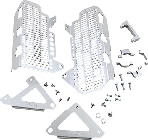 DEVOL Radiator Guards - Brushed Aluminum - Honda [01011212]