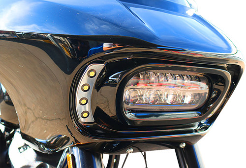 PAUL YAFFE BAGGER NATION Quad Pod Running Light Kit - Fairing Mounted - Satin [PYO:QPLKS]