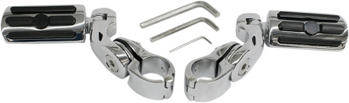 RIVCO PRODUCTS Highway Pegs With Mount - Chrome [MV115]