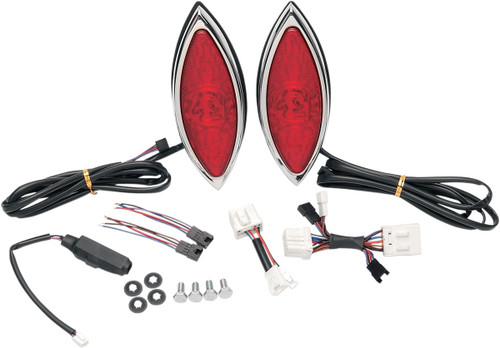 RWD V-TWIN LED Cat-Eye Lights - Chrome Bezel [RWD310]
